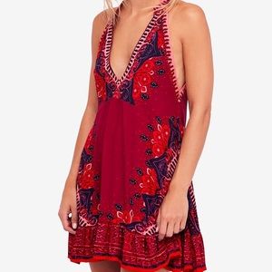 Free People Steal The Sun Printed Halter Dress